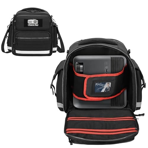 Projector Case with Projector Screen and 13 Inch Laptop Section, Portable