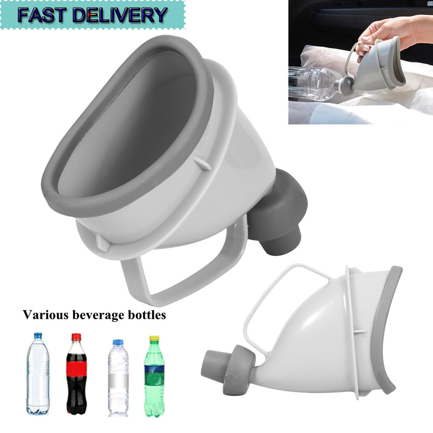 Unisex Portable Potty Pee Funnel Emergency Urinal Device Outdoor Travel Toilet