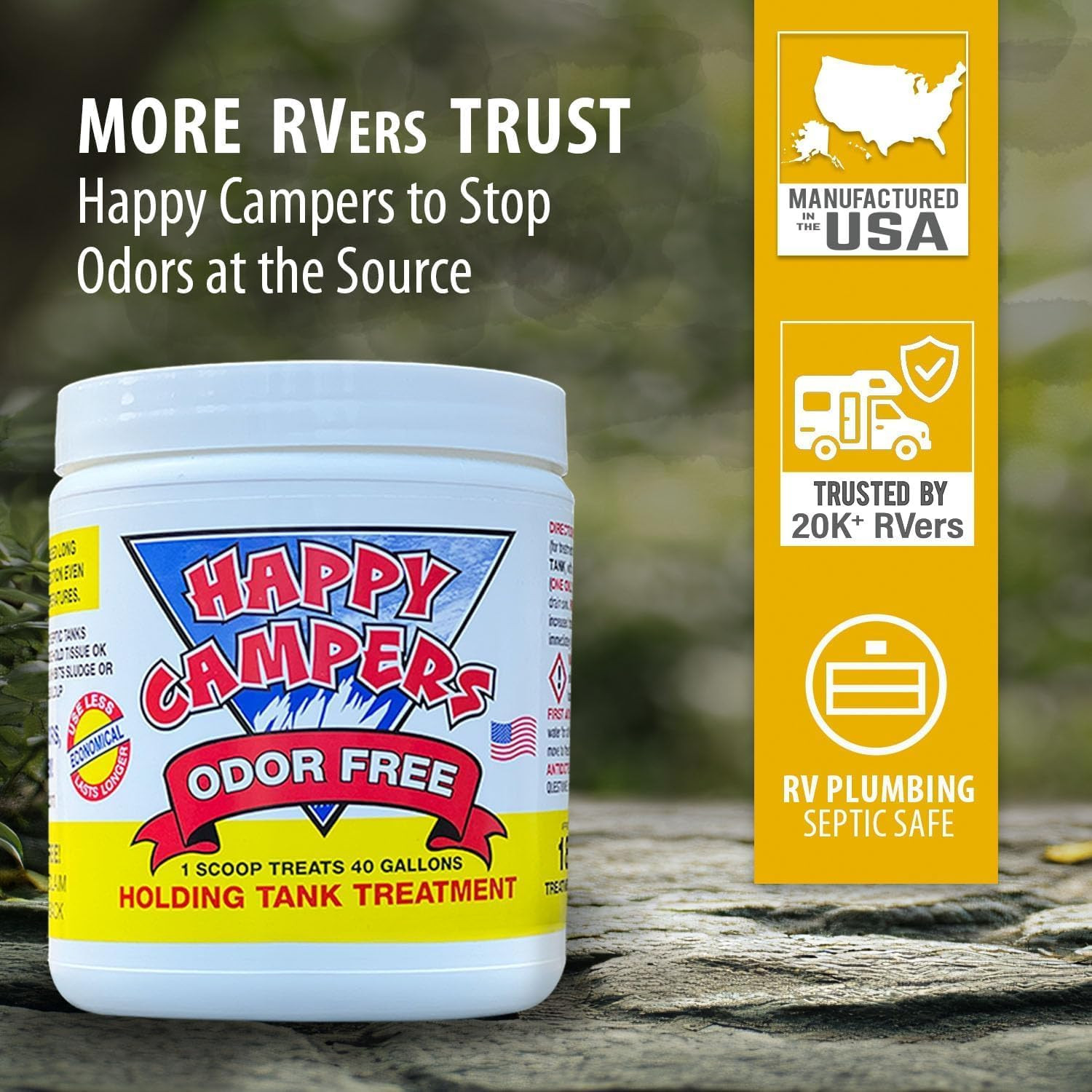 RV Toilet Treatment & Holding Tank Treatment – Controls Odors, Helps Prevent Clo