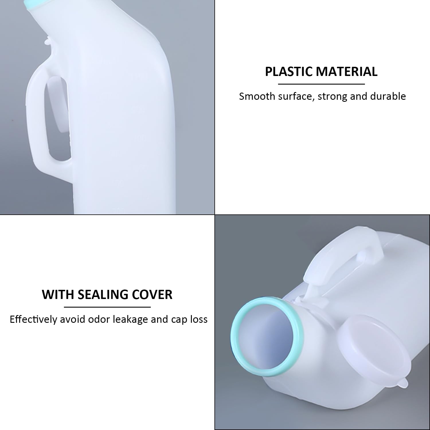 1 Pack Urinal Bottle for Men with 1 Piece Cup Brush, Emergency Urinal, Uri…