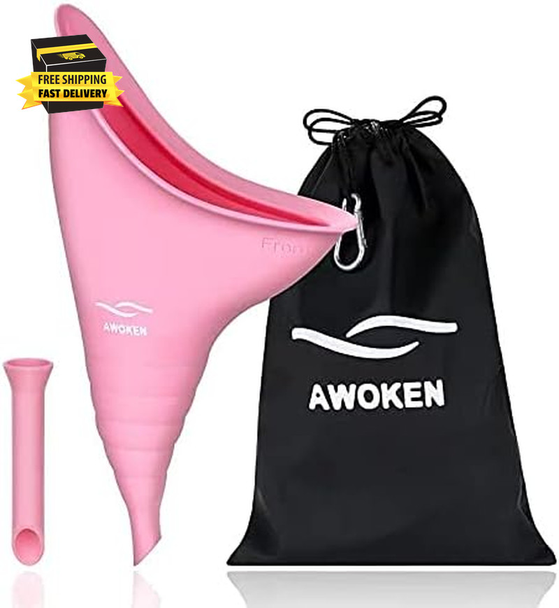 Female Urination Device,Reusable Female Urinal Silicone Women Pee Funnel Allows