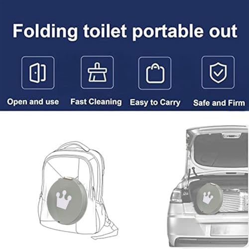 Travel Potty for Toddler, Portable and Foldable Toilet, Apply to Large Gray