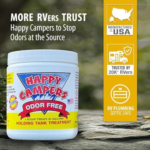 Happy Campers RV Toilet Treatment & Holding Tank Treatment – Controls Odors, Hel