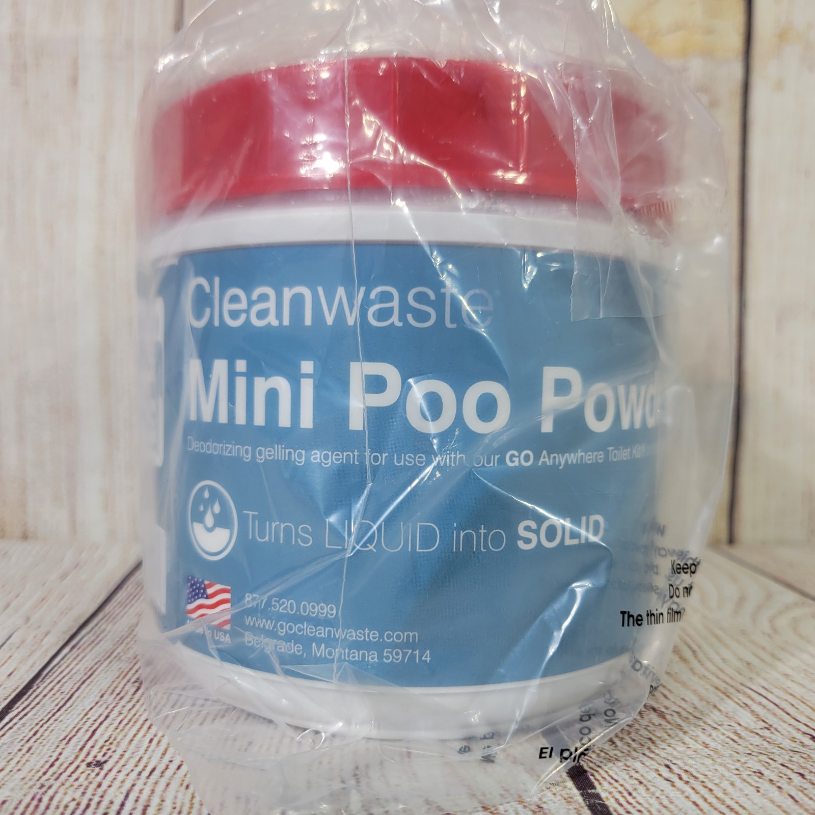 Cleanwaste Portable Mini Poo Powder Deodorizing Waste Treatment 55 Scoops 38 oz