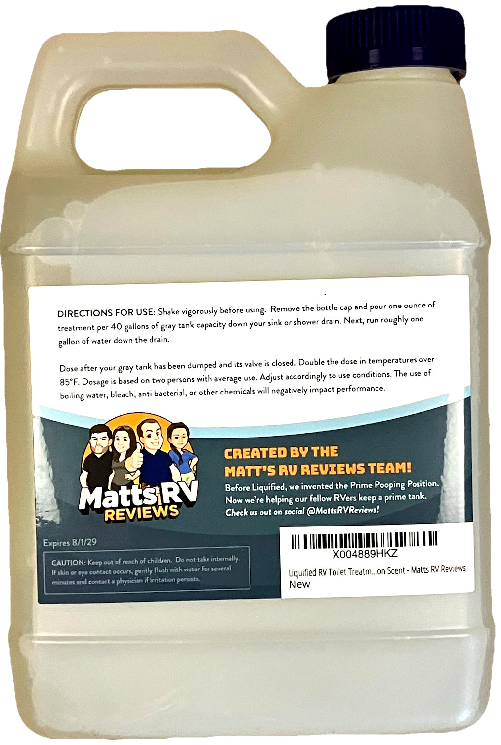 Liquified RV Toilet Treatment – Gray Holding Tank Digester – Odor Eliminator…