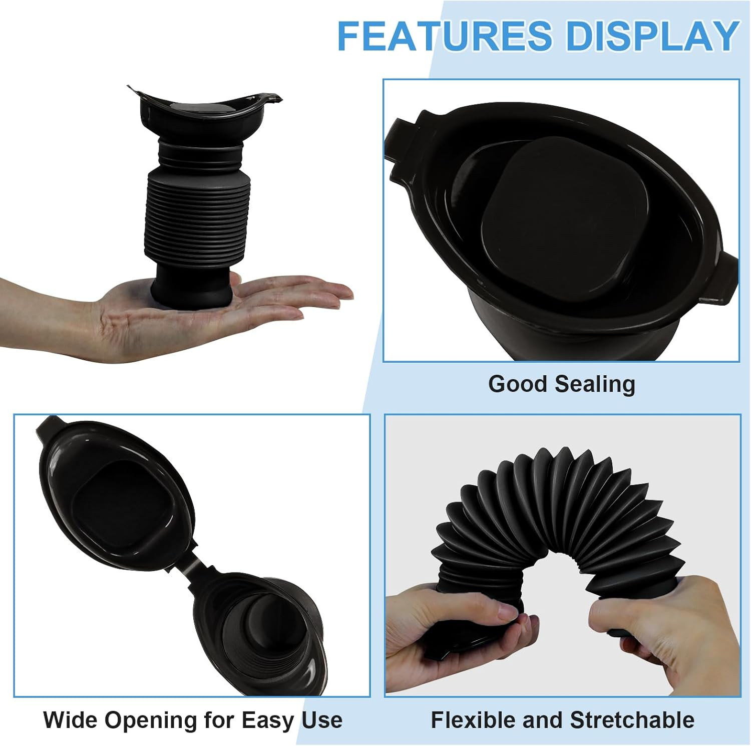 Pee Bottles for Men, Collapsible Urine Bottle 750ML, Portable Urinal for Women,