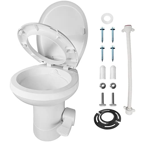 2026 New RV & Motorhome Toilet – Upgraded Pedal Flush, Gravity Flush with T