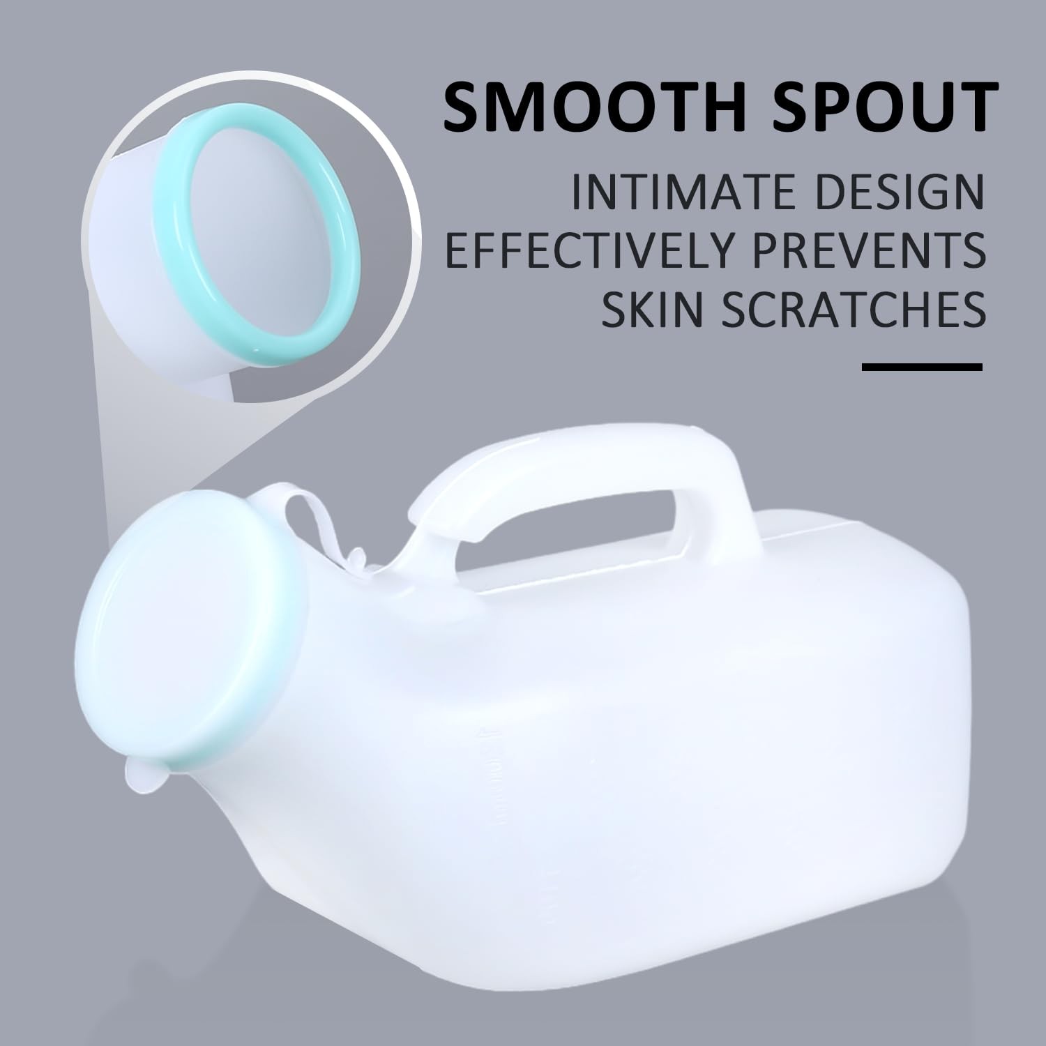 1 Pack Urinal Bottle for Men with 1 Piece Cup Brush, Emergency Urinal, Uri…