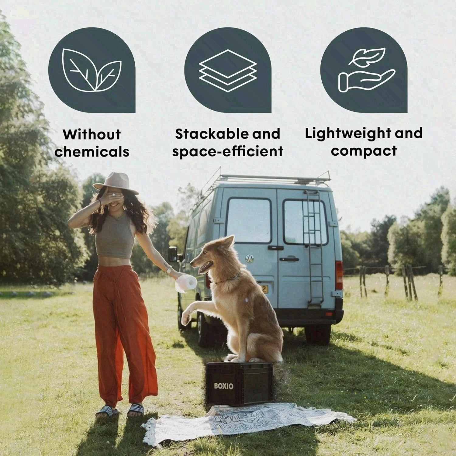 BOXIO TOILET Plus Portable Composting Car Camping Toilet Made in Germany