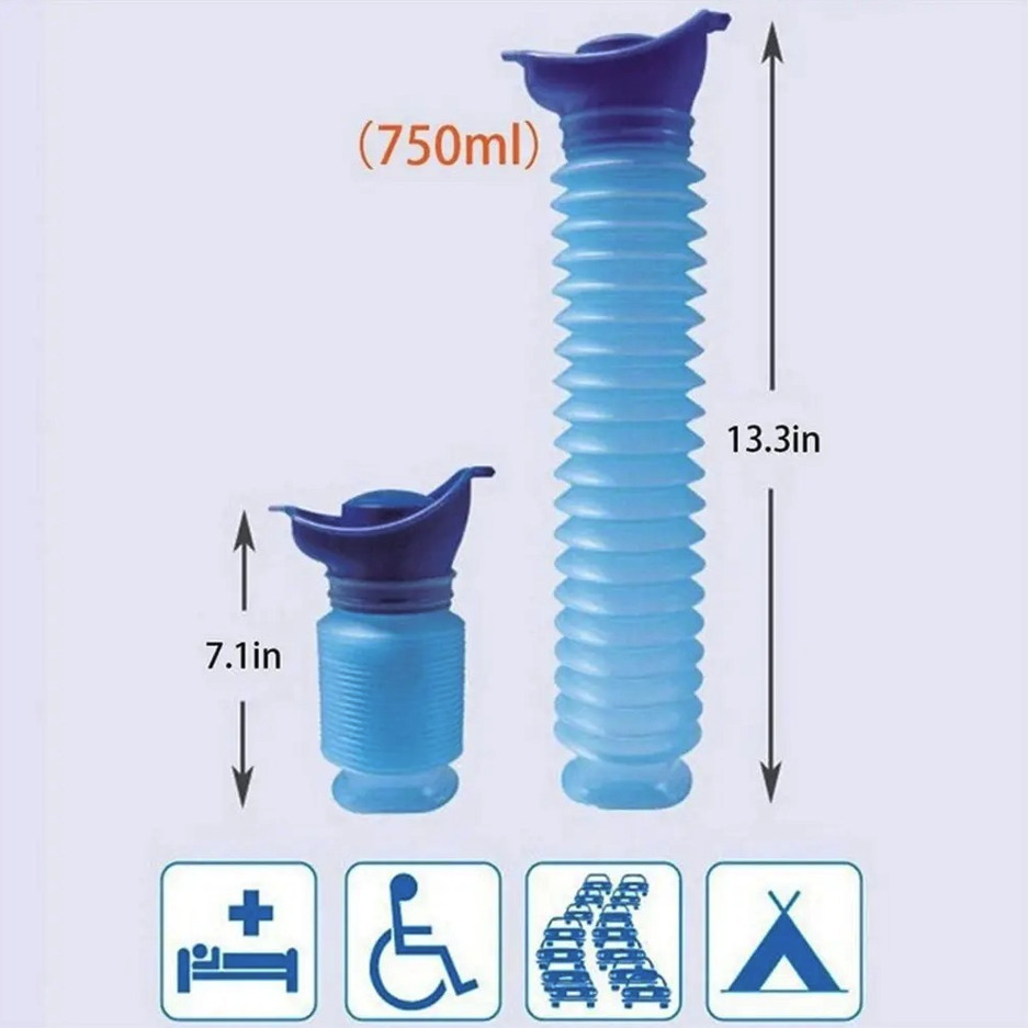 1set Portable Car Urinal Bottle Travel Camping Emergency Toilet – NEW