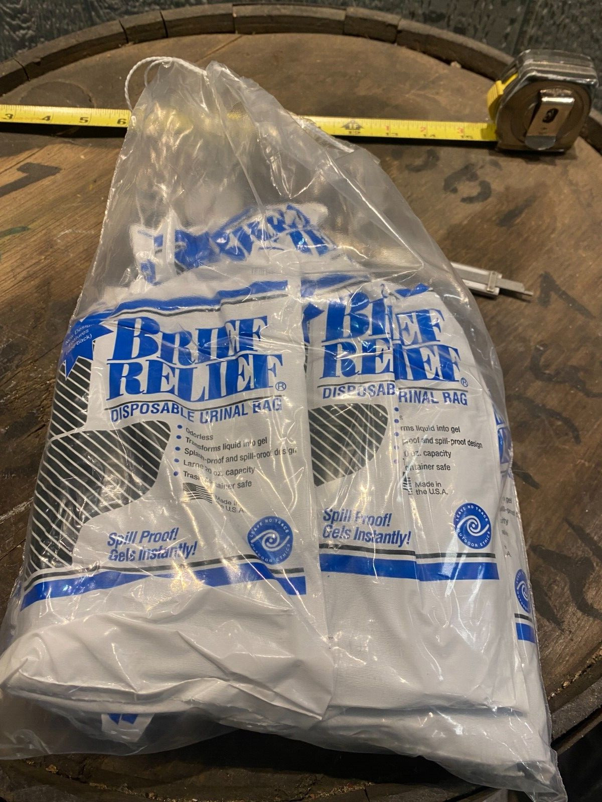 LOT OF 10 Brief Relief BR608 Disposable Urinal Bag