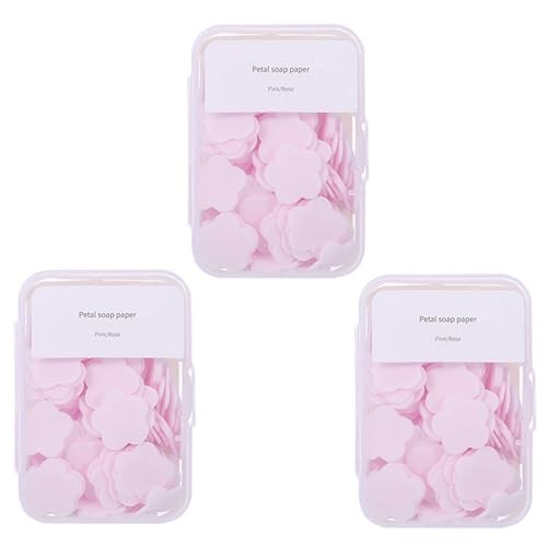 300pcs Portable Hand Washing Soap Sheets, Scented Mini Soap Sheets, Pink