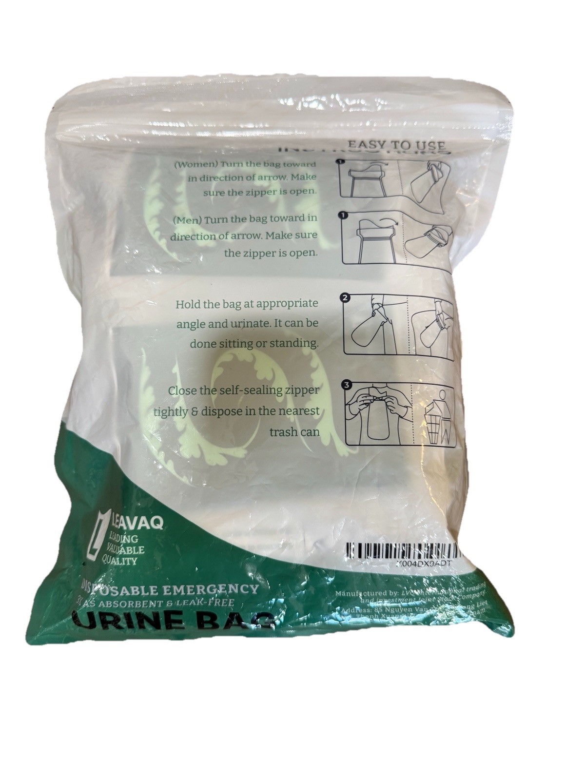 12 Pack Emergency Disposable Urine Bags, 800ml Unisex, for Camping, Traffic Jams