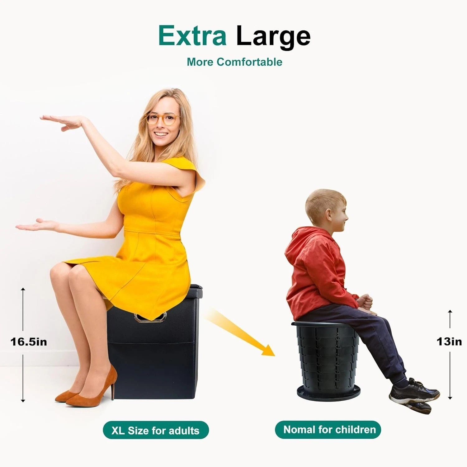 Multi-Functional Comfortable Portable Toilet for Cars, Camping, and Hiking