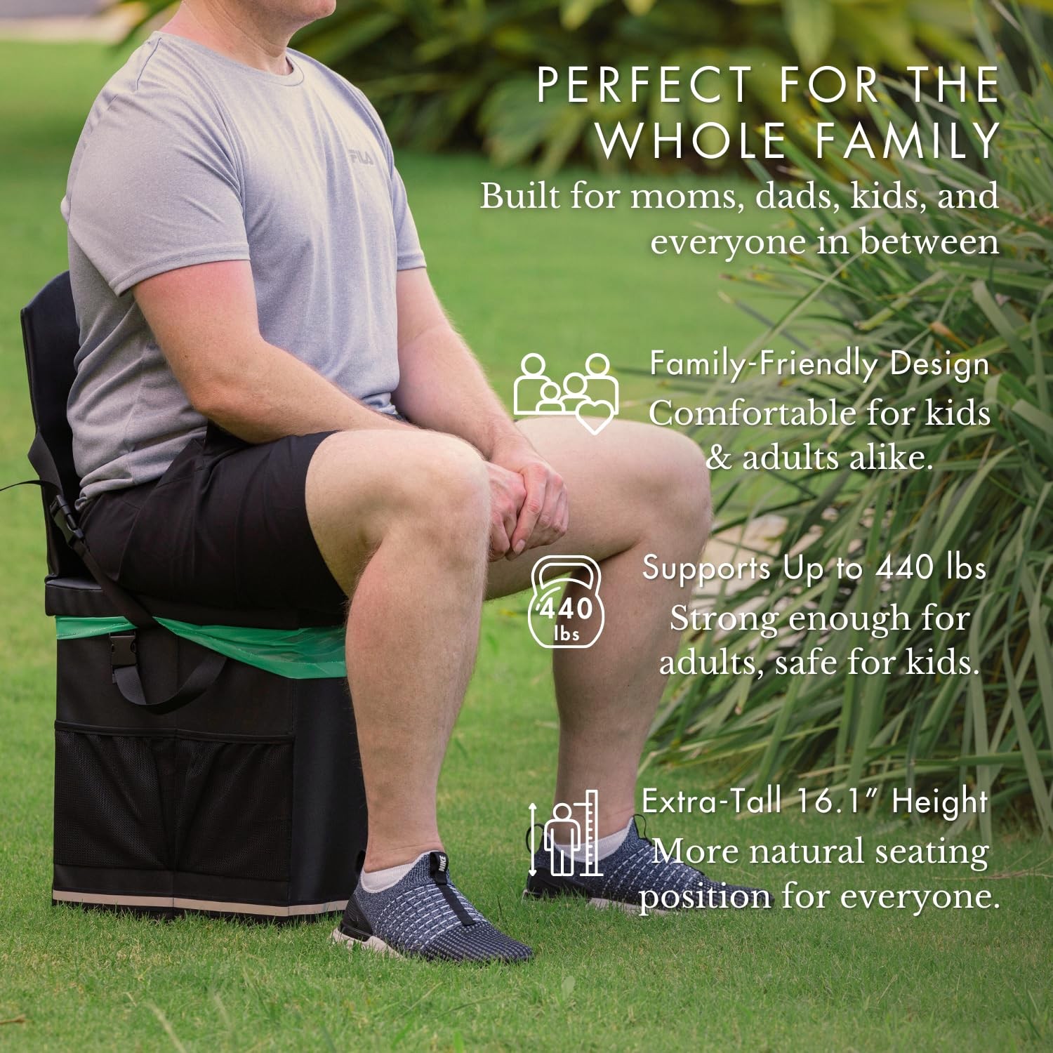 XL Portable Toilet Extra Strong Camping Potty Travel Bedside Commode 20 PCS