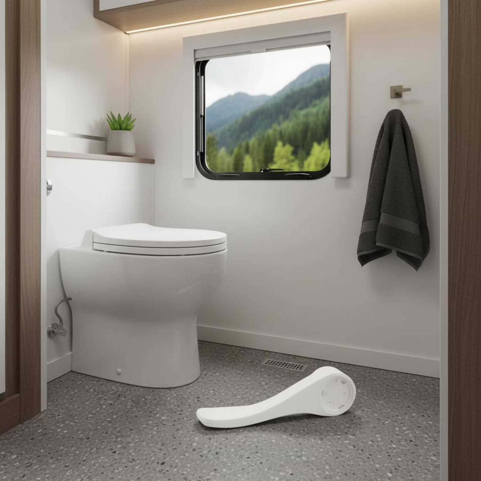 Direct Discharge Toilet Pedal Ergonomic Design RV Toilet Foot Pedal Time Saving