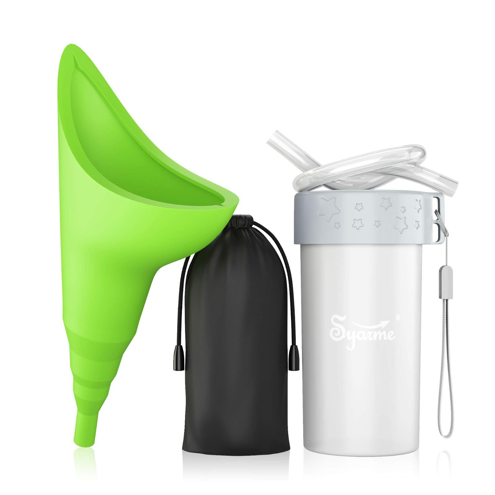 Portable Female Urination Device – Reusable Urinal Funnel with Extension Tube, W