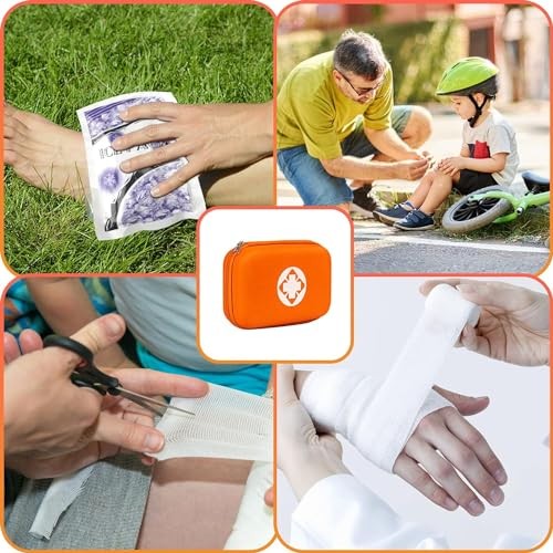 Small-Waterproof Car First-Aid Kit Emergency-Kit – Orange Orange-277Pcs