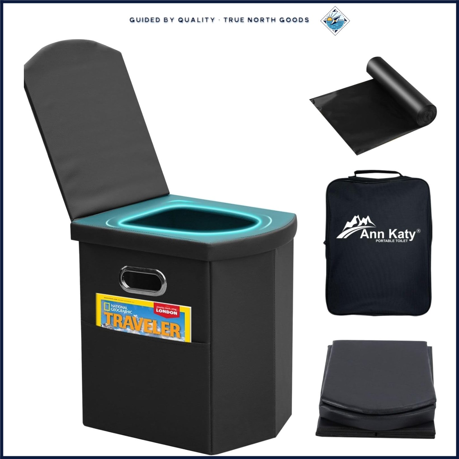 Durable Folding Toilet for Beach and Campsite, Lightweight and Convenient