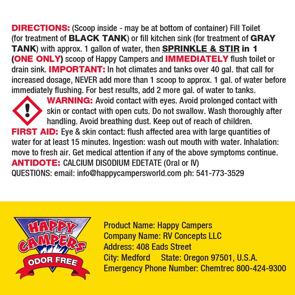 RV Toilet Treatment & Holding Tank Cleaner – Odor Control, Clog Prevention, 18 T