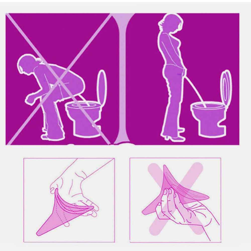 5pcs Portable Female Woman Ladies She Urinal Urine Wee Funnel Camping Travel Loo