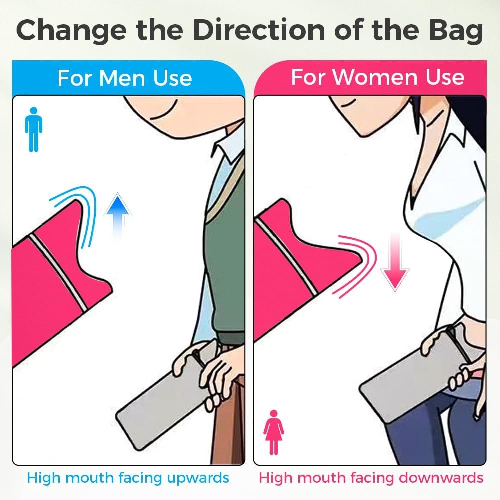 16Pcs Disposable Urine Bags Unisex 900CC Portable Urinal Toilet Bags For Camping