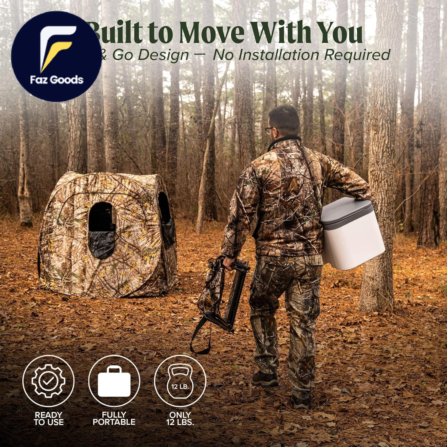 NOMAD by Portable Compost Toilet Camping Toilet for Truck Campers Hunting Blind