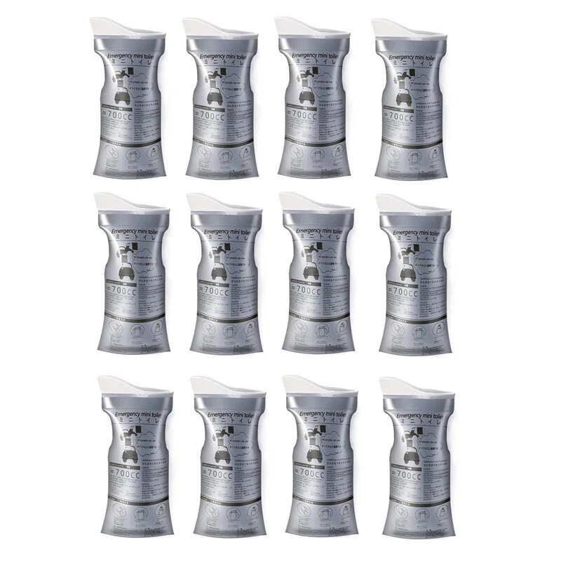 4/12/20 Pack Disposable Urinal Bags Camping Pee Bags Unisex Urine Bag Vomit Bag