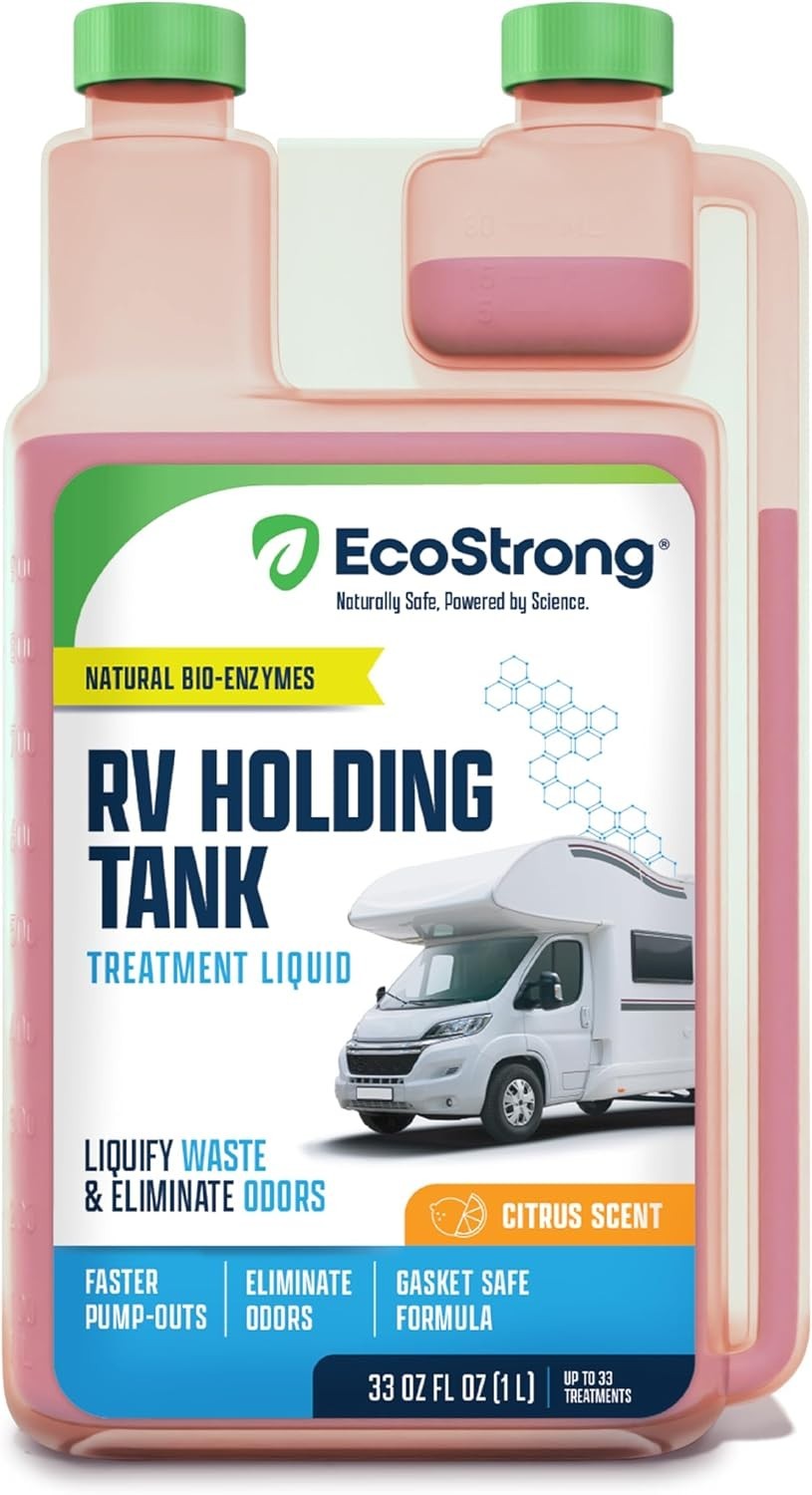 Triple Action RV Holding Tank Digestor – Biodegradable Odor Eliminator, 33 Fl Oz