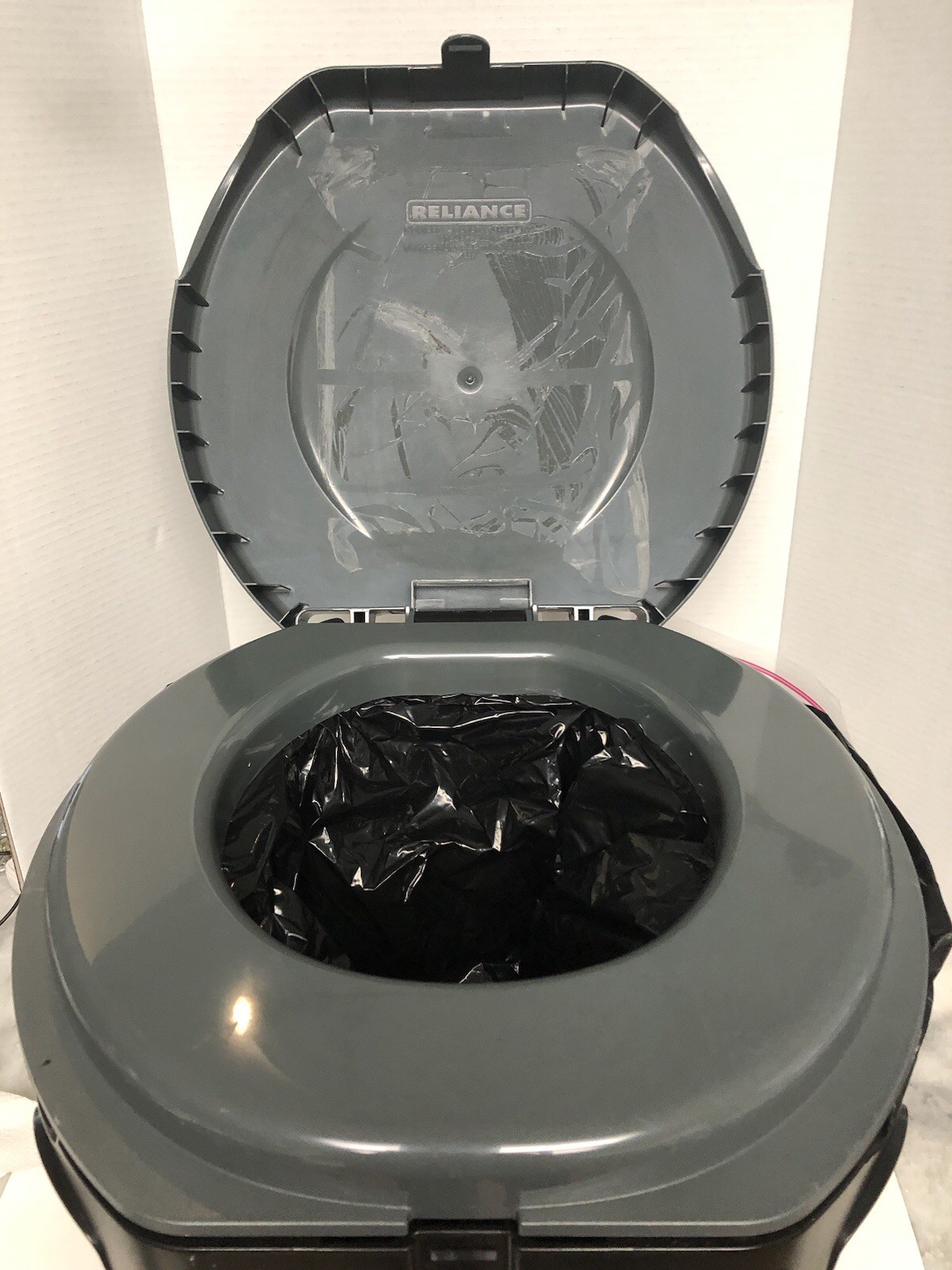 Reliance FOLD-to-GO Folding Portable Camping, RV Toilet With One Bag & Gloves