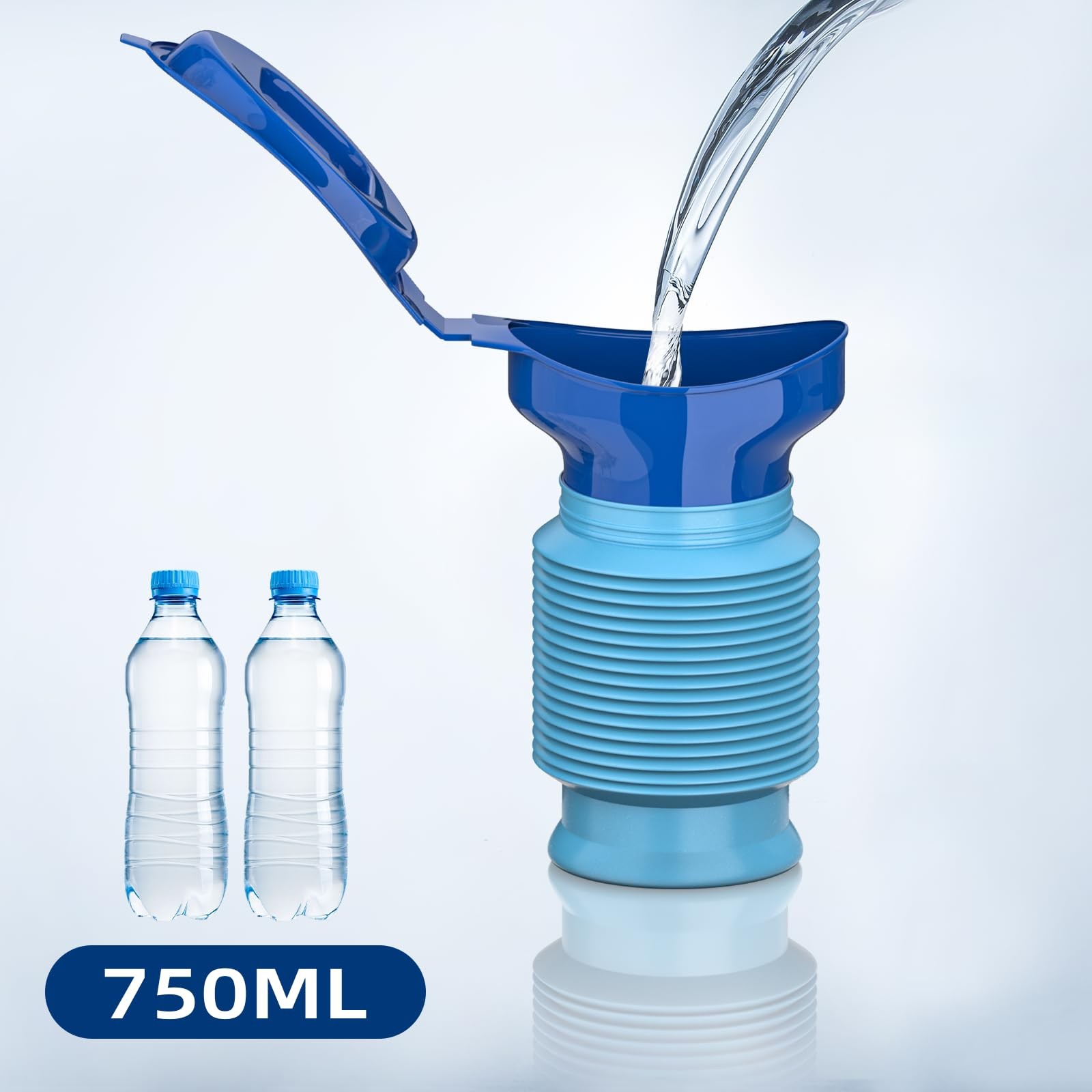 Portable Urinal Emergency Pee Bottle 750ml Foldable Mobile Toilet Car Camping