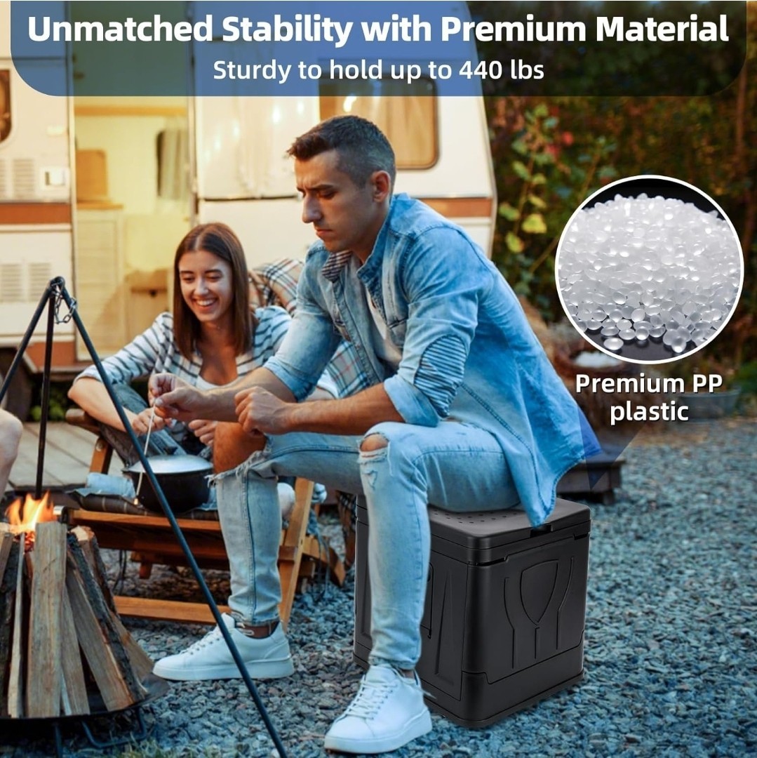 Zooyuu Portable Toilet Foldable RV Hiking Outdoor
