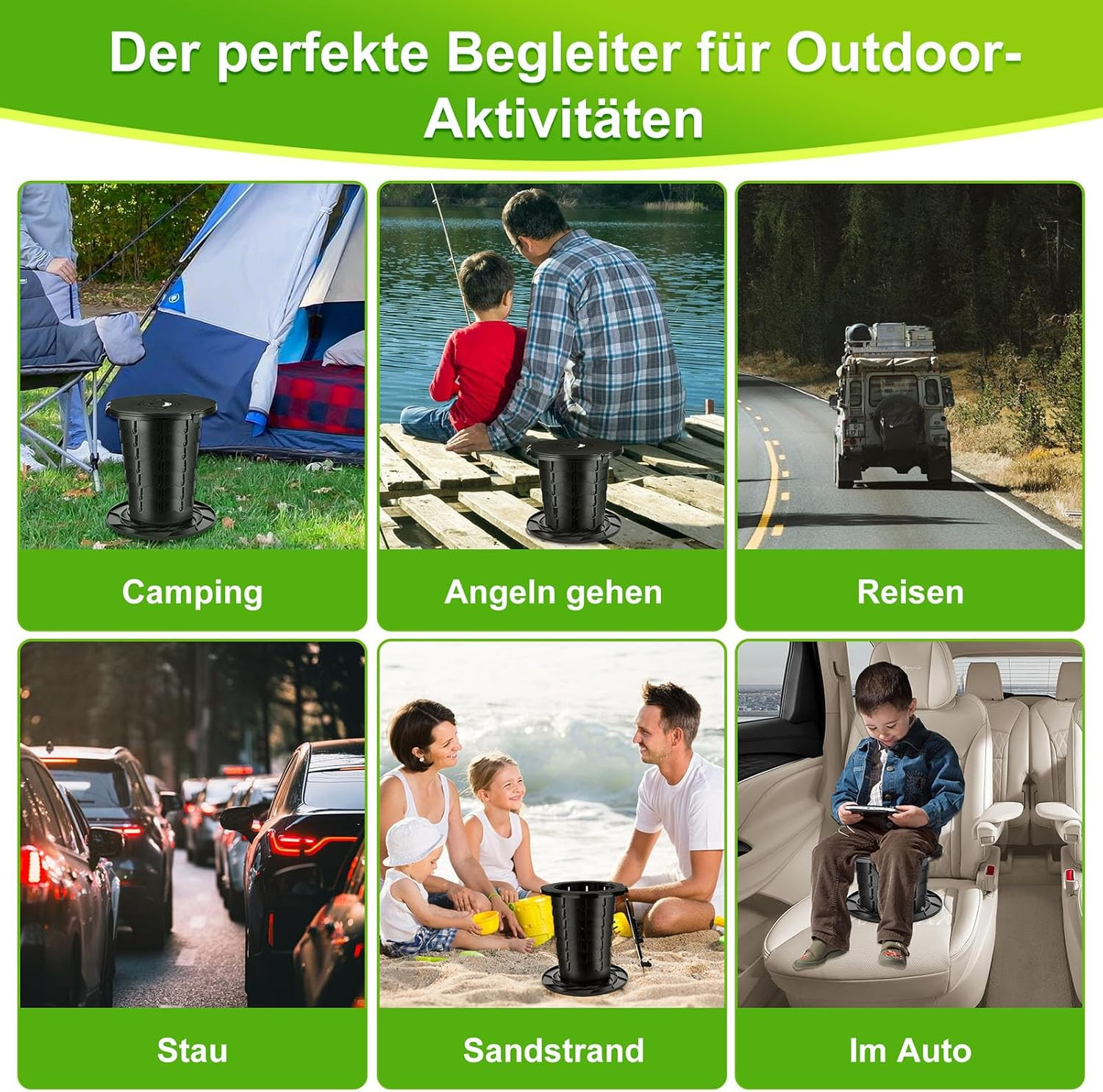 Compact Camping Toilet Foldable | Portable Mobile Toilet | Height Adjustable Cam