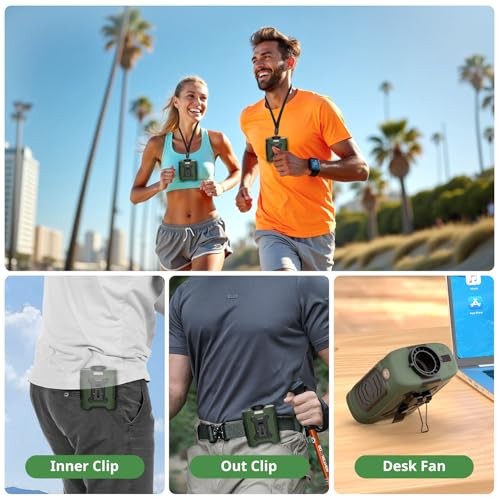 Portable Waist Fan 10000mAh Belt Fan 18000RPM Clip Fan With Max 24H Working