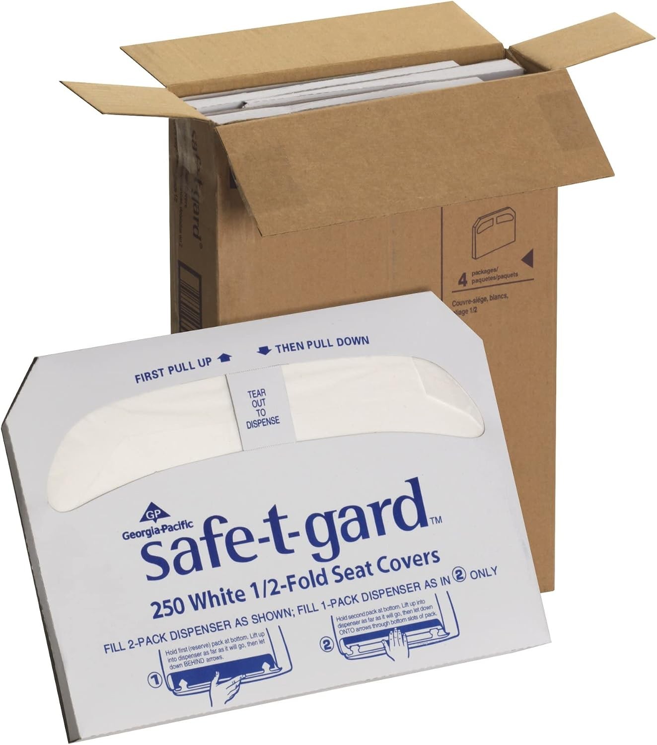 Georgia-Pacific Pacific Blue Basic Disposable Toilet Seat Covers by GP PRO