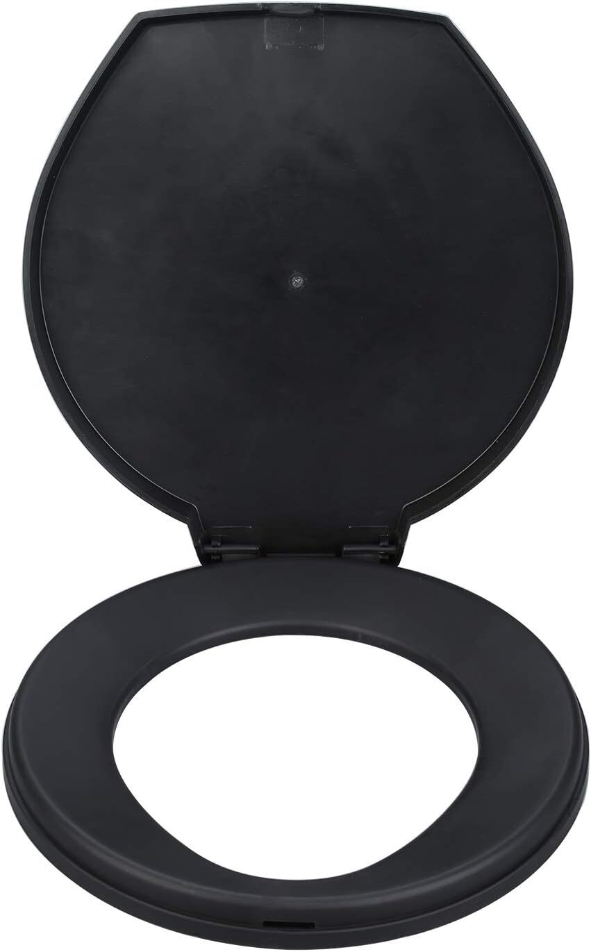 5 Gallon Bucket Toilet Seat w/ Lid Travel Outdoor Camping Hiking Snap On Black