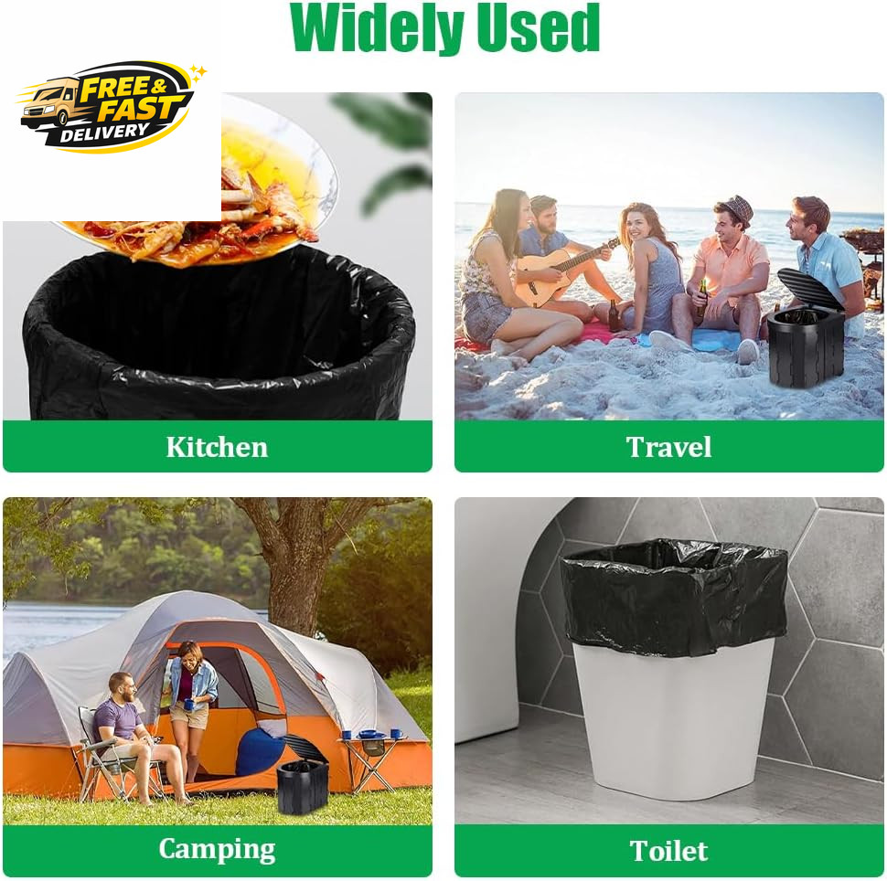 Camping Toilet Bags, 120 PCS (6 Roll) Portable Toilet Bags, Thickened Toilet Was