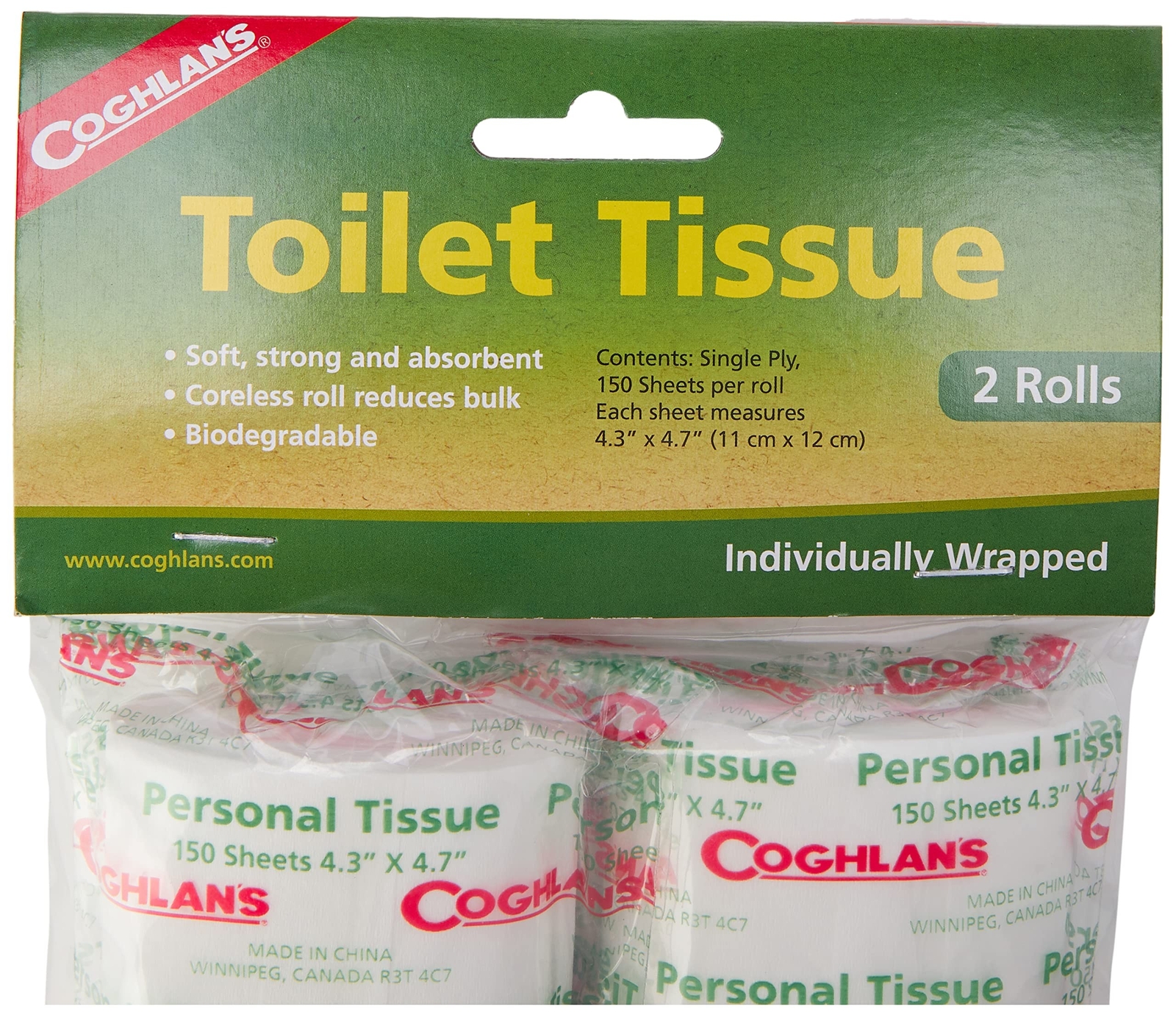 Coghlan’s Packable Camp Toilet Tissue 1 Count (Pack of 2)