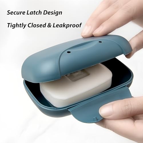 3 Pcs Travel Soap Case, Colorful Portable Soap Holder for Red-yellow-navy Blue