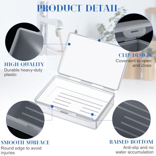 Reallnaive Pcs Travel Soap Container Portable Plastic Soap Boxes Bulk 50 White