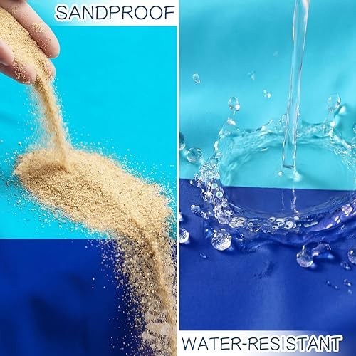 Beach Blanket Waterproof Sandproof 78”X81”/10’X9′ Oversized Mat | 100%