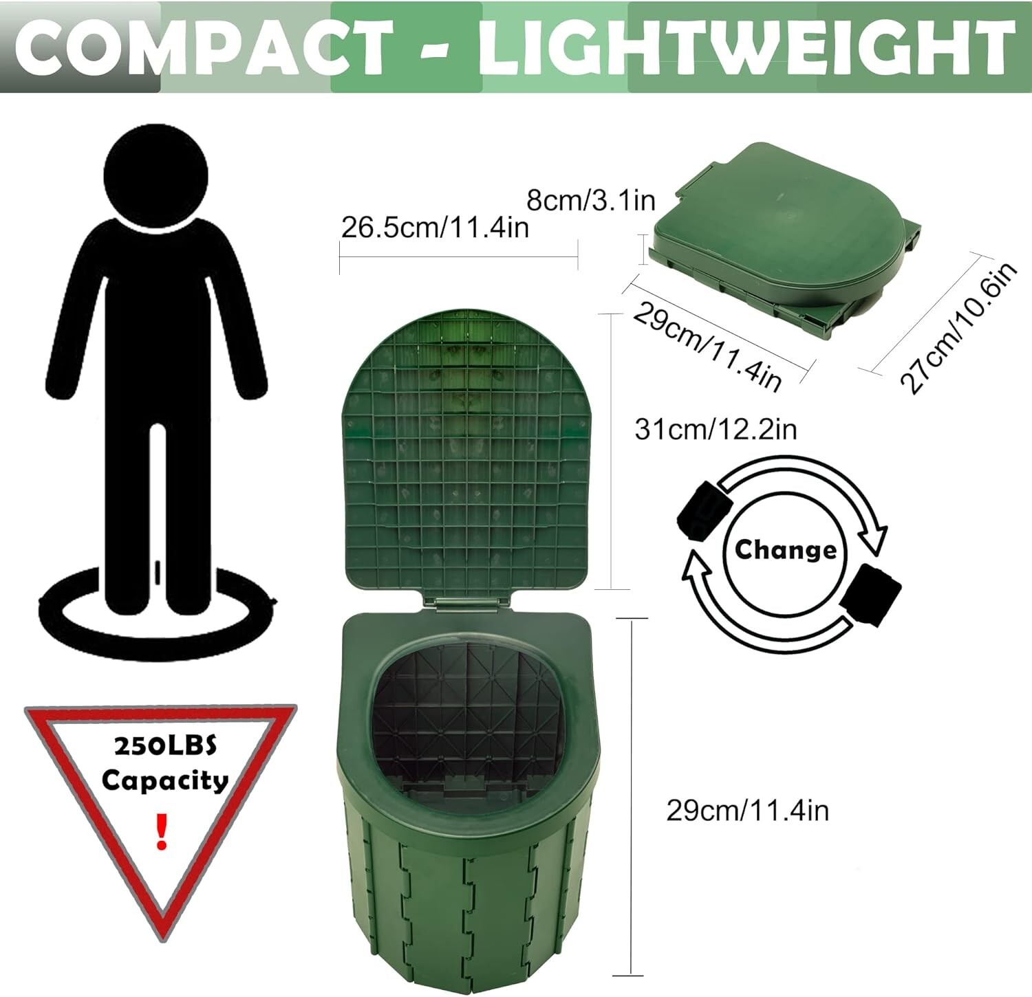 Camping Toilet Mobile Toilet Separating Toilet Portable Foldable Toilet Camping Hiking