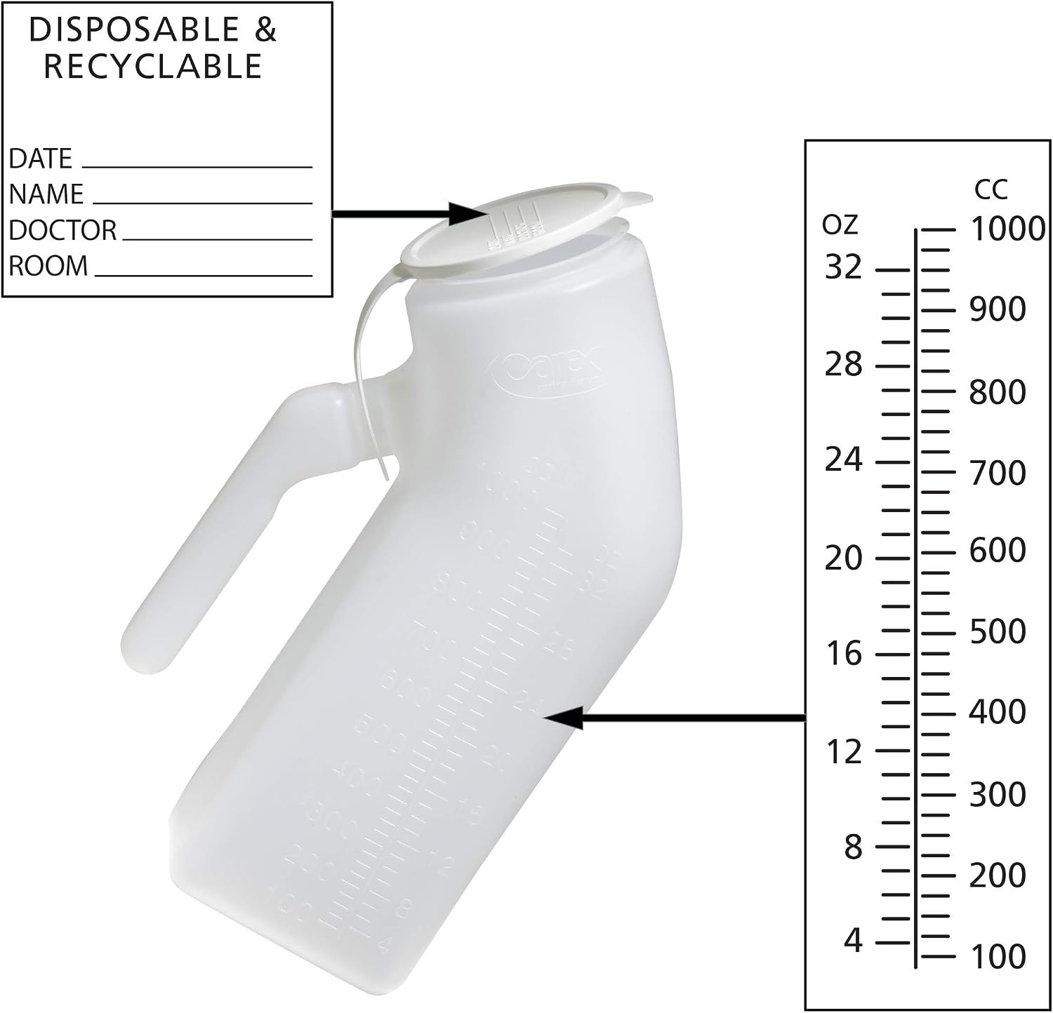 Smooth-Edged Portable Urinal for Men – Hygiene Solution for Travel & Outdoors