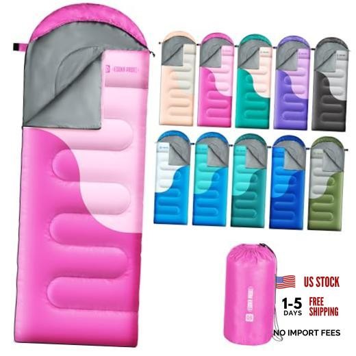 Sleeping Bags for Adults&Kids,Lightweight Waterproof Warm Weather Sleeping Pink