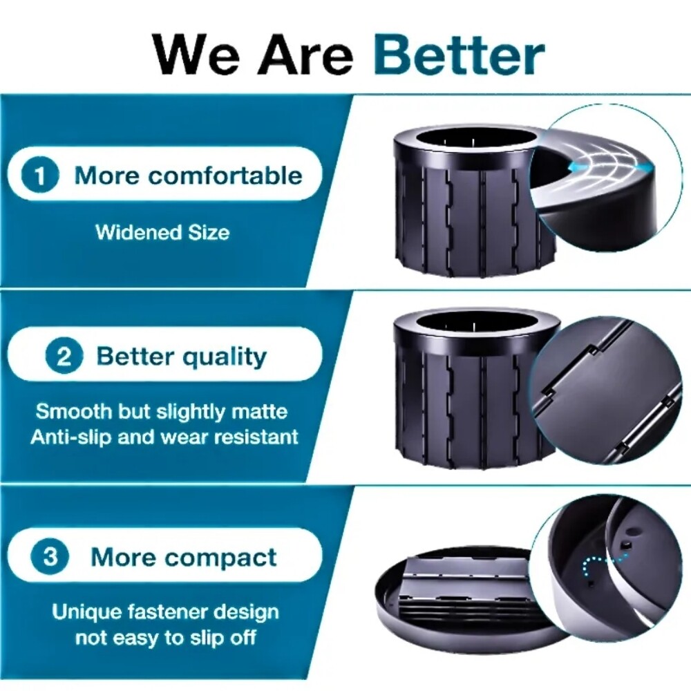 Portable Toilet, Flush Potty, Car Travel Camping Outdoor Hiking For Adult Kid