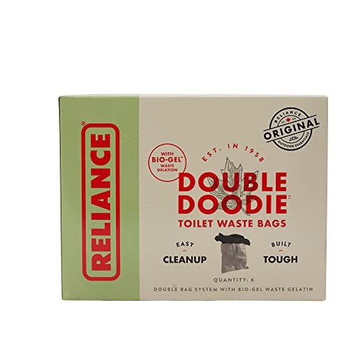 Products 2683-03 Double Doodie Toilet Waste Bags (6-Pack), Black