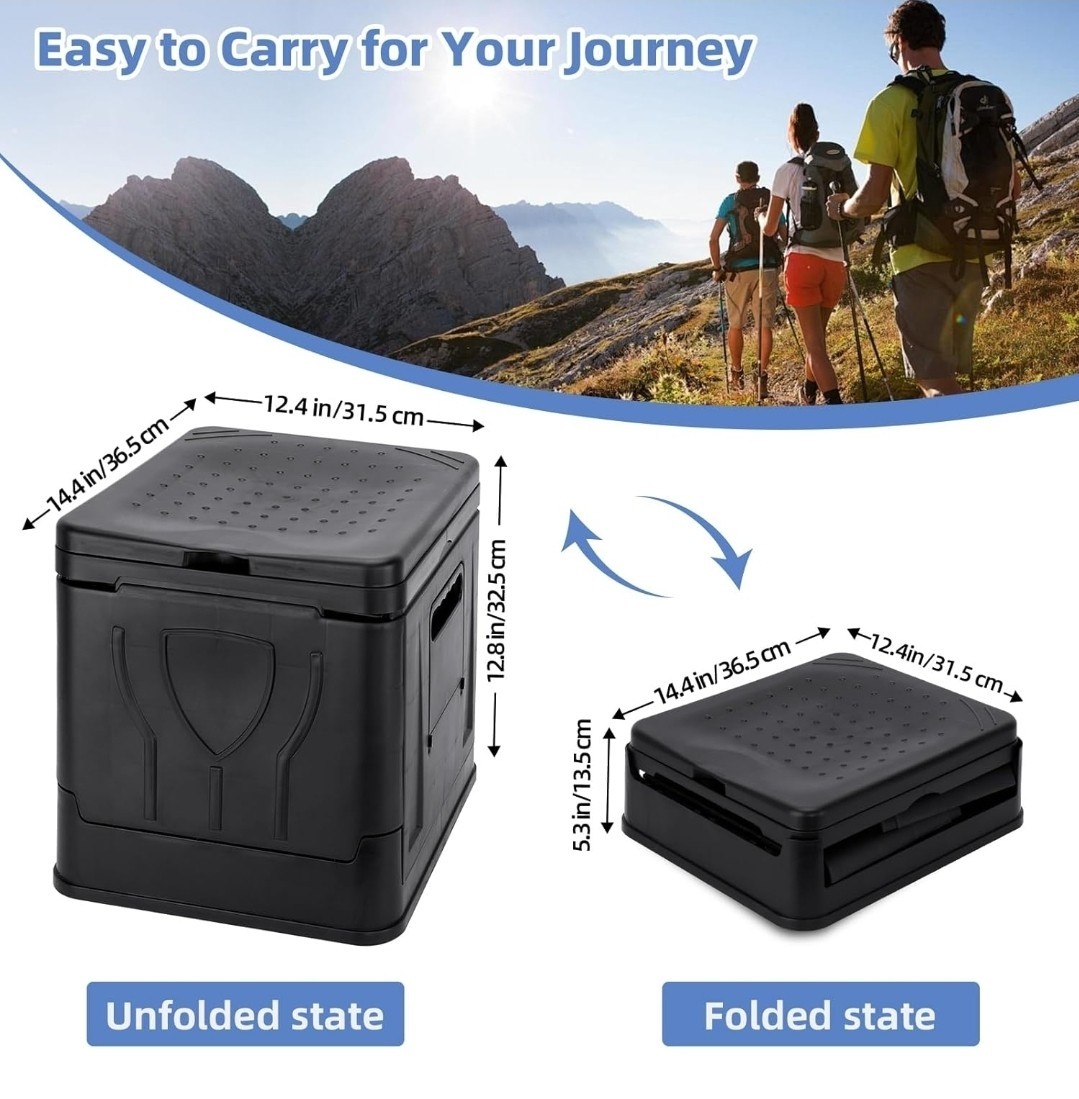 Zooyuu Portable Toilet Foldable RV Hiking Outdoor