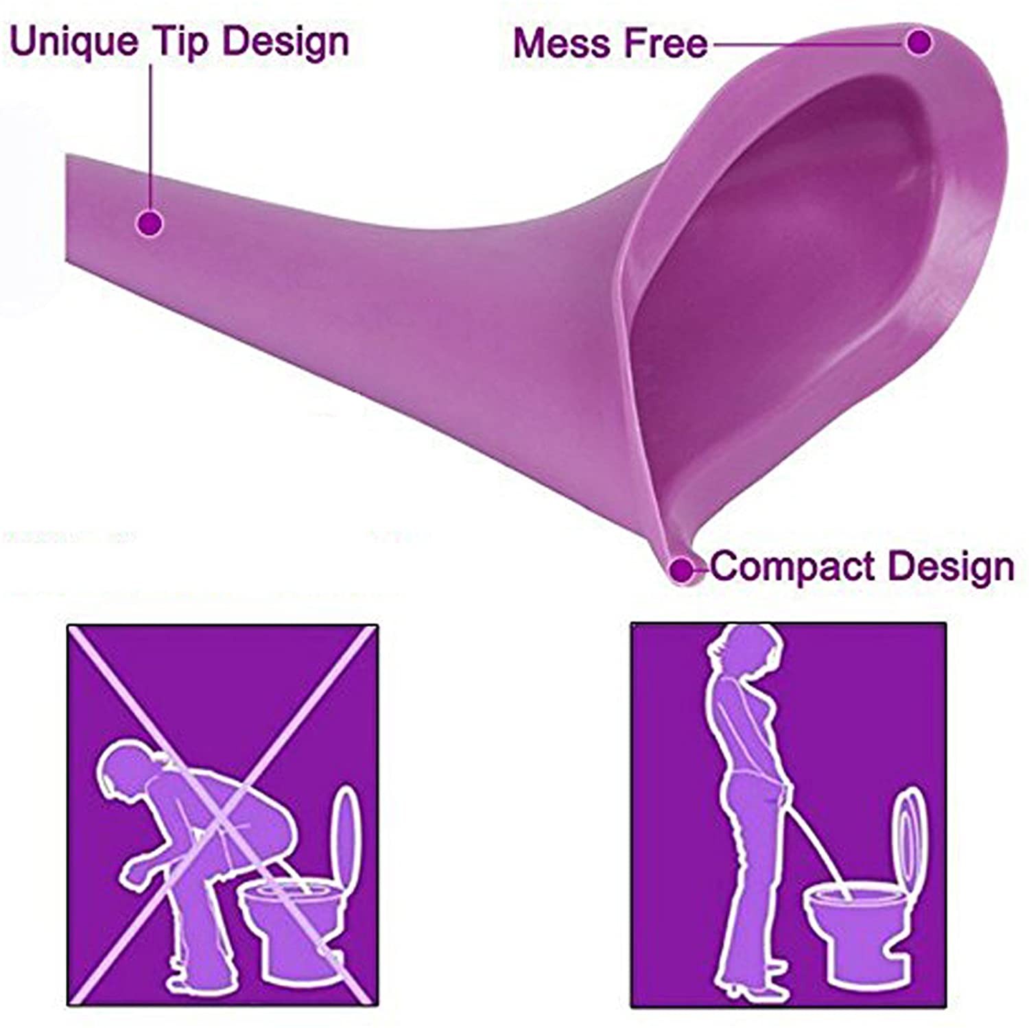 12PCS Female Ladies Portable Urinal Urine Funnel Camping Travel Toilet Women USA