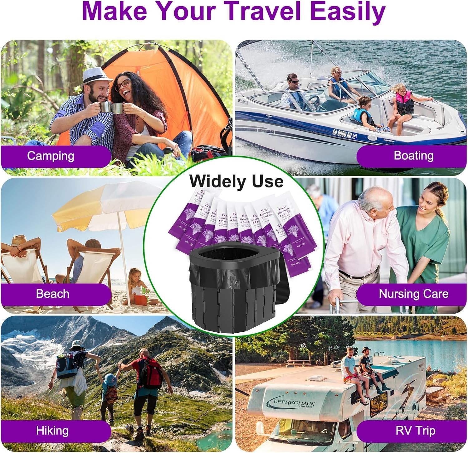 Eco-Friendly Poo Gel for Camping and Emergency Use – 10g per Pack, 25 Total