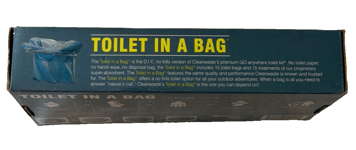 Cleanwaste Toilet in a Bag 15 Pack Portable Camping Emergency Waste Bags New Box